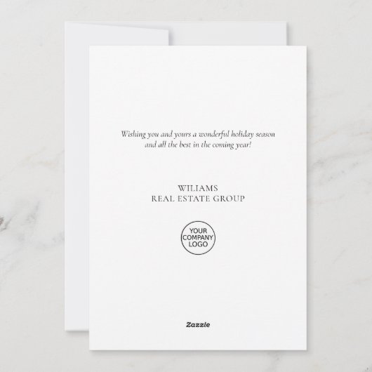 Cartes Pour Fêtes Annuelles Holly Berry Christmas Tree Salutation d'entreprise (Dos)