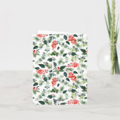 Cartes Pour Fêtes Annuelles Holly Berry Christmas Tree Salutation d'entreprise (Dos)