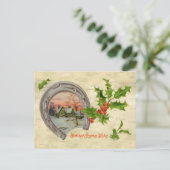 Cartes Pour Fêtes Annuelles Holly Christmas (Debout devant)