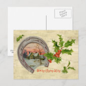 Cartes Pour Fêtes Annuelles Holly Christmas (Devant / Derrière)