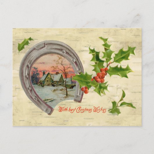 Cartes Pour Fêtes Annuelles Holly Christmas (Devant)
