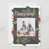Cartes Pour Fêtes Annuelles Holly Days | Merry Christmas Photo (Devant)
