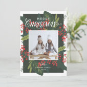 Cartes Pour Fêtes Annuelles Holly Days | Merry Christmas Photo (Debout devant)