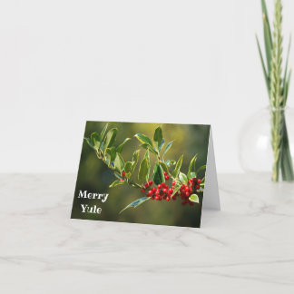 Cartes Pour Fêtes Annuelles Holly et baies - Yule