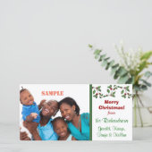 Cartes Pour Fêtes Annuelles Holly et Berries Holiday (Debout devant)