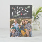 Cartes Pour Fêtes Annuelles Holly et Berries Joyeux Noël (Debout devant)
