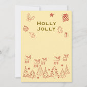 Cartes Pour Fêtes Annuelles 『Holly Jolly』トナカイのかわいいクリスマスカード♡ (Devant)