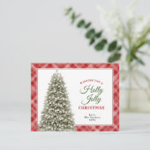 Cartes Pour Fêtes Annuelles Holly Jolly Arbre de Noël Plaid Noël (Debout devant)