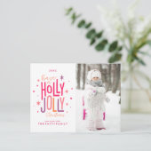 Cartes Pour Fêtes Annuelles Holly Jolly Christmas (Debout devant)