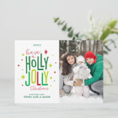 Cartes Pour Fêtes Annuelles Holly Jolly Christmas (Debout devant)