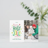 Cartes Pour Fêtes Annuelles Holly Jolly Christmas (Debout devant)
