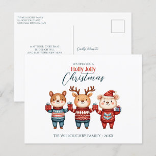 Cartes Pour Fêtes Annuelles Holly Jolly Christmas