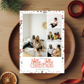 Cartes Pour Fêtes Annuelles Holly Jolly Christmas Brush Script 5 Photo