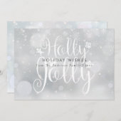 Cartes Pour Fêtes Annuelles Holly Jolly Hiver Frost Snowflakes Noël (Devant / Derrière)