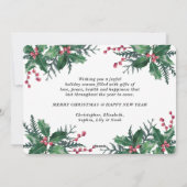 Cartes Pour Fêtes Annuelles Holly Jolly Noël 1 Photo Winter Foliing (Dos)