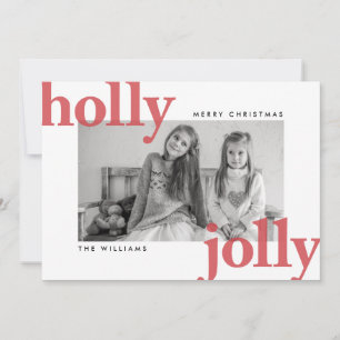 Cartes Pour Fêtes Annuelles Holly Jolly Photo voeux de Noël