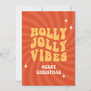 Cartes Pour Fêtes Annuelles Holly Jolly Vibes - Joyeux Noël