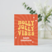 Cartes Pour Fêtes Annuelles Holly Jolly Vibes - Joyeux Noël (Debout devant)