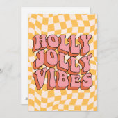 Cartes Pour Fêtes Annuelles Holly Jolly Vibes - Retro Holiday Cheval (Devant / Derrière)