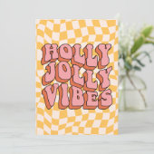 Cartes Pour Fêtes Annuelles Holly Jolly Vibes - Retro Holiday Cheval (Debout devant)