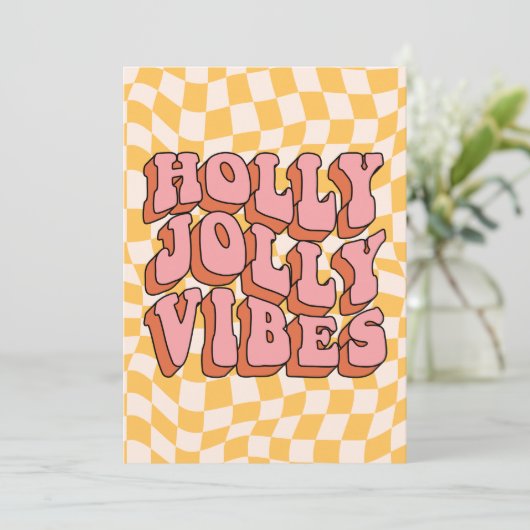 Cartes Pour Fêtes Annuelles Holly Jolly Vibes - Retro Holiday Cheval (Debout devant)