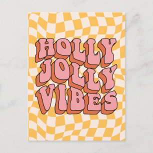 Cartes Pour Fêtes Annuelles Holly Jolly Vibes - Retro Holiday Cheval