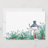 Cartes Pour Fêtes Annuelles Holly Mistletoe 3 Photo Joyeux Script de Noël (Dos)