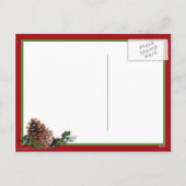 Cartes Pour Fêtes Annuelles Holly Wreath Circle Photo Frame (Dos)