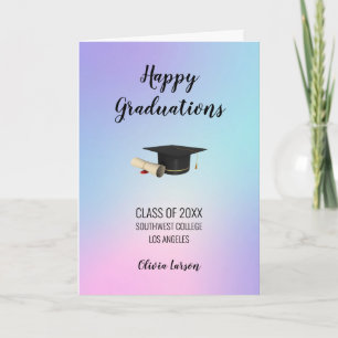 Cartes Pour Fêtes Annuelles Hologramme dégradé - Graduations