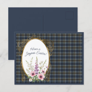 Cartes Pour Fêtes Annuelles Holyrood Original Scottish Tartan Pâques Floral