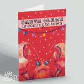 Cartes Pour Fêtes Annuelles Homard des Fêtes de Noël