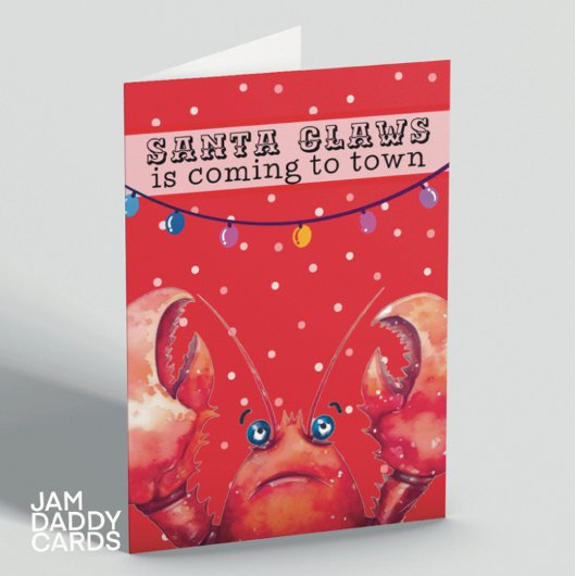 Cartes Pour Fêtes Annuelles Homard des Fêtes de Noël