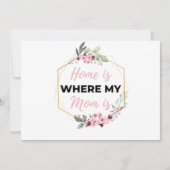 Cartes Pour Fêtes Annuelles Home Is Where My Mom Is noir (Devant)