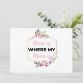 Cartes Pour Fêtes Annuelles Home Is Where My Mom Is noir (Debout devant)