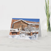 Cartes Pour Fêtes Annuelles Homestead d'hiver Noël (Devant)