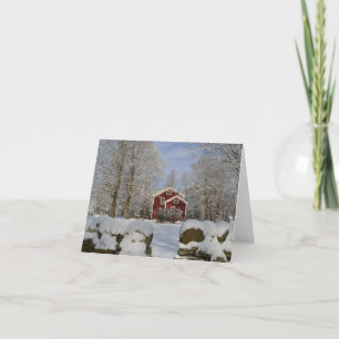 Cartes Pour Fêtes Annuelles Homestead en hiver