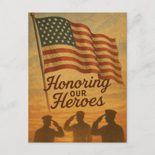 Cartes Pour Fêtes Annuelles Hommage à la Journée commémorative de nos héros