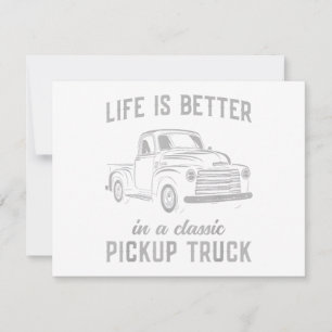Cartes Pour Fêtes Annuelles Homme de camionnette classique vintage