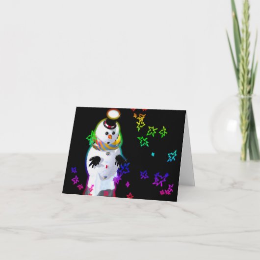 Cartes Pour Fêtes Annuelles Homme de neige (Devant)