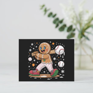 Cartes Pour Fêtes Annuelles Homme en pain d'épice de Noël Joueur de sport Base