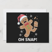 Cartes Pour Fêtes Annuelles Homme en pain d'épice Oh Snap Noël Drôle Cookie (Devant)