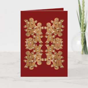 Cartes Pour Fêtes Annuelles Homme en pain d'épices Biscuit de Noël Cuisine des
