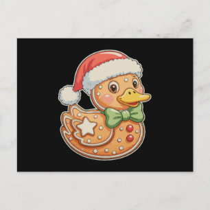 Cartes Pour Fêtes Annuelles Homme en pain d'épices Canard Noël Xmas Vacances