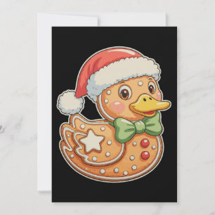 Cartes Pour Fêtes Annuelles Homme en pain d'épices Canard Noël Xmas Vacances