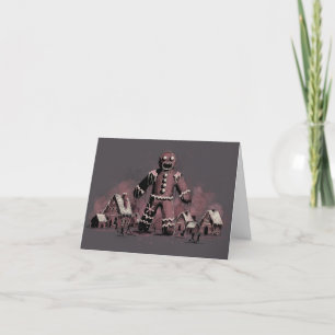 Cartes Pour Fêtes Annuelles Homme en pain d'épices d'horreur