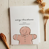 Cartes Pour Fêtes Annuelles Homme en pain d'épices moderne Joyeux Noël