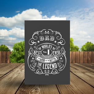 Cartes Pour Fêtes Annuelles Homme Étiquette Whisky Mythe Légende Papa