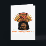 CARTES POUR FÊTES ANNUELLES HOMME INDIEN DE THANKSGIVUKAH MENORAH<br><div class="desc">CES ARTICLES UNIQUES de THANKSGIVUKAH FONT les CADEAUX MERVEILLEUX de HANUKKAH-THANKSGIVING POUR 2013,  A UNE FOIS DANS un PRÉSENT d'AMÉRICAIN juif de VIE.</div>