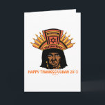 CARTES POUR FÊTES ANNUELLES HOMME INDIEN DE THANKSGIVUKAH MENORAH<br><div class="desc">CES ARTICLES UNIQUES de THANKSGIVUKAH FONT les CADEAUX MERVEILLEUX de HANUKKAH-THANKSGIVING POUR 2013,  A UNE FOIS DANS un PRÉSENT d'AMÉRICAIN juif de VIE.</div>