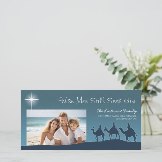 Cartes Pour Fêtes Annuelles Hommes Sages - Photo de Noël - Religieux (Debout devant)